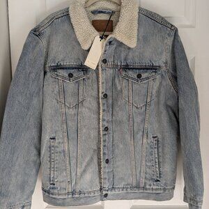 Levi's Premium Sherpa Lined Warm Denim Jacket Men's XL NWT